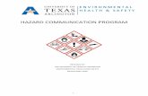 HAZARD COMMUNICATION PROGRAM - UTA