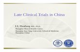 Late Clinical Trials in China - European Bioanalysis Forum
