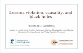 Lorentz violation, causality, and black holes