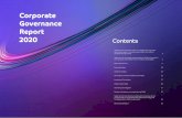 Corporate Governance Report 2020 Corporate Governance ...