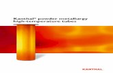 Kanthal powder metallurgy high-temperature tubes