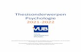 Thesisonderwerpen Psychologie 2021-2022