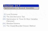 Optimization in Several Variables