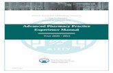 Advanced Pharmacy Practice Experience Manual