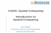 CS225: Spatial Computing Introduction to Spatial Computing