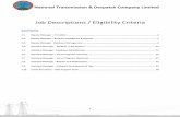 Job Descriptions / Eligibility Criteria