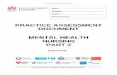 PRACTICE ASSESSMENT DOCUMENT MENTAL HEALTH NURSING PART 2