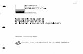 Selecting and implementing a farm record system