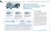 SPECIFICATIONS Roots Whispair Max Rotary Positive Blowers