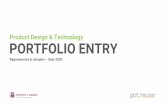 Product Design & Technology PORTFOLIO ENTRY