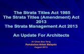 The Strata Titles Act 1985 The Strata Titles (Amendment ...