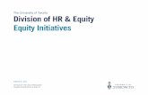 The University of Toronto Division of HR & Equity Equity ...