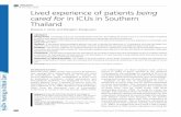 doi: 10.1111/nicc.12025 Lived experience of patients being ...