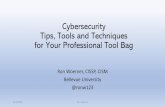 Cybersecurity Tips, Tools, and Techniques