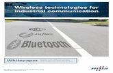 Wireless technologies for industrial communication