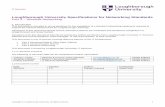 Loughborough University Specifications for Networking ...