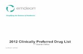 2012 Clinically Preferred Drug List