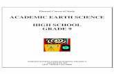 ACADEMIC EARTH SCIENCE HIGH SCHOOL GRADE 9