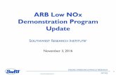 ARB Low NOx Demonstration Program Update