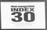 Nursing 2000: Vol 30 Index