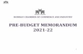 PRE-BUDGET MEMORANDUM 2021-22 - Capital Market