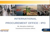 INTERNATIONAL PROCUREMENT OFFICE : IPO