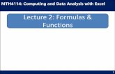 Lecture 2: Formulas & Functions