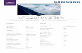 Samsung 65” 4K UHD LED TV - Amazon S3