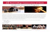 Graduate Vocal Arts Program