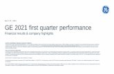 April 27, 2021 GE 2021 first quarter performance