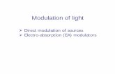 Direct modulation of sources Electro-absorption (EA ...