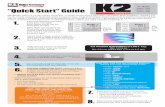 K2WTC-135B “Quick Start” Guide K2WTC-150B K2WTC-180B