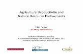 Agricultural Productivity and Natural Resource Endowments
