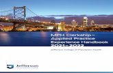 MPH Clerkship- Applied Practice Experience Handbook 2021 2022
