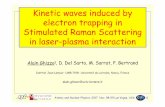Kinetic waves induced by electron trapping in Stimulated ...