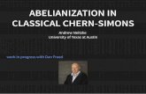 ABELIANIZ ATION IN CLASSICAL CHERN-SIMONS