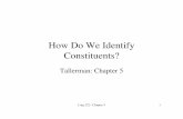 How Do We Identify Constituents?