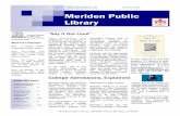 Www.meridenlibrary.org October 2014 Meriden Public Library