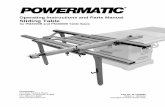 Operating Instructions and Parts Manual Sliding Table