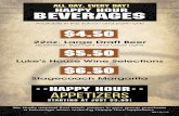 ALL DAY, EVERY DAY! HAPPY HOUR BEVERAGES Available in the ...