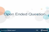 Open Ended Question - Weebly