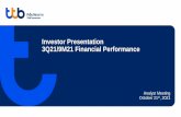 Investor Presentation 3Q21/9M21 Financial Performance