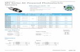 MV Series AC Powered Photoelectric Sensors