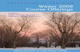 Adventures in Learning Winter 2009 Course Offerings