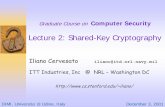 Lecture 2: Shared-Key Cryptography