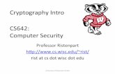 Cryptography’Intro’ CS642:’’ Computer’Security’