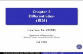 Chapter 2 Differentiation (微分)