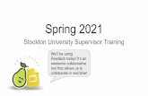 Stockton University Supervisor Training collaborate in ...