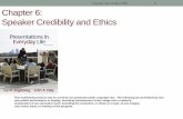 Chapter 6: Speaker Credibility and Ethics
