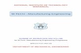 M.TECH Manufacturing Engineering